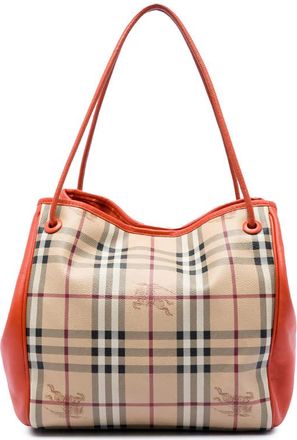 Burberry Pre-owned Burberry Small Haymarket Check Coated Canvas and Calfskin Canterbury Tote Ladies 9XF8XQBOCP9UJQQT