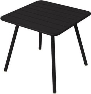 Fermob Square table Luxembourg - Black - Lacquered aluminium - Designer Frédéric Sofia