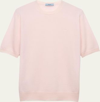 Prada Superfine Cashmere Short-Sleeve T-Shirt