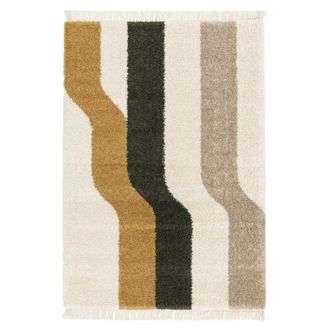 AFK Living Alfombra gruesa con flecos suave y refinada 160 x 230 cm