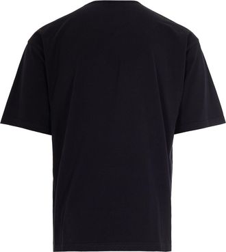 Diesel Mens T-Shirt Black Cotton Cotton; Flock Print Polyamide T-Shirts And Polos