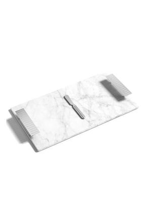 ANNA new york Striations Cheeseboard & Knife Set in Silver at Nordstrom
