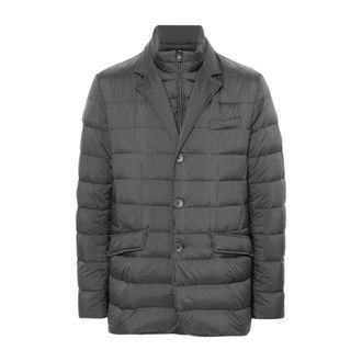 Herno Winter Jackets, male, Gray, Size: 2XL Gray Puffer Jacket for Men