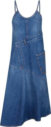 J.W.Anderson Dames, Jurken, Blauw, Maat: 2XS Denim