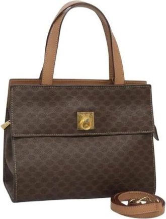 Celine Pre-owned Handbags, female, Brown, Size: ONE SIZE Pre-owned Vintage Canvas Handbag