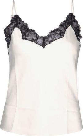 Calvin Klein Matte Satin Cami With Lace Top