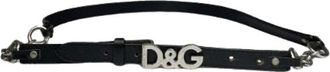 Dolce & Gabbana Pre-owned Leather Belt - Dames - Vintage Accessoires - Zwart - ONE Size - Leer - Vintage