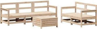vidaXL Juego De Sof&aacute;s De Jard&iacute;n 6 Piezas Madera Maciza De Pino Vidaxl