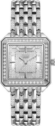 JBW Astra Crystal Pav&eacute; Bracelet Watch, 29mm in Silver at Nordstrom
