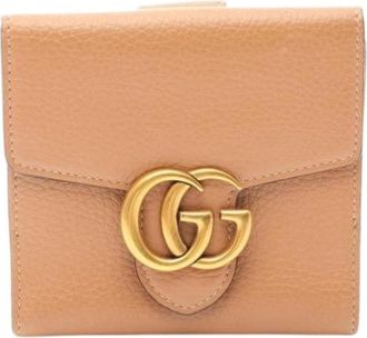 Gucci Pre-owned Wallet (bi-fold) - Dames - Vintage Accessoires - Beige - ONE Size - Leer - Vintage