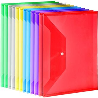 OEM Sobres De Polietileno, Disponibles En Varios Colores, Bolsas Transparentes Para Documentos, Con Bolsillos Para Etiquetas Y Broches, Material Duradero,