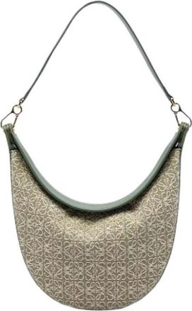 Loewe Pre-owned Luna Schoudertas - Dames - Vintage Schoudertas - Groen - ONE Size - Leer - Vintage