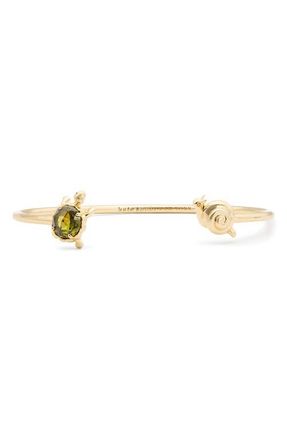 Kate Spade New York secret garden turtle & snail cuff bracelet in Green. at Nordstrom
