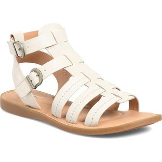 B&oslash;rn Iana Ankle Strap Sandal in Cream Leather at Nordstrom, Size 11