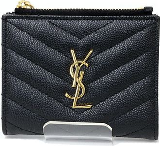 Saint Laurent Black Leather Wallet (Bi-Fold) (Pre-Owned)
