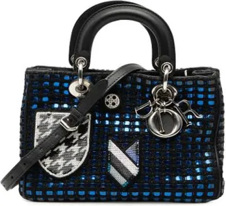 Dior Pre-owned Handbags, female, Blue, Size: ONE SIZE Pre-owned Fabric Handbag