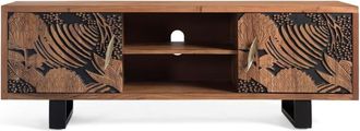 Giner&Colomer Mueble de TV con dos puertas decorado con detalles en relieve