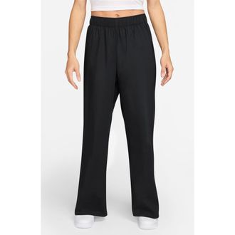 Nike Sportswear Chill High Waist Poplin Pants in Black/Black at Nordstrom Rack, Size Large