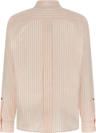 Max Mara Striped Cotton Poplin Shirt - Pink