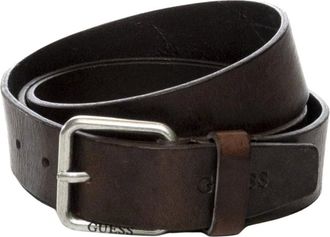 Guess Leren riem met logo - Heren - Accessoires - Bruin - Maat: L Leer