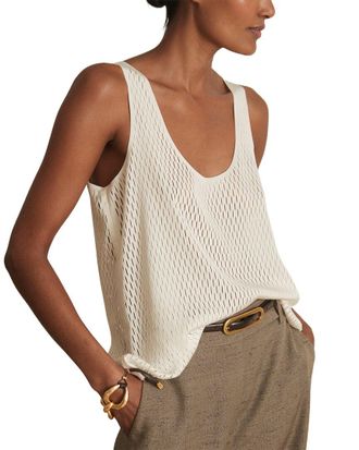 Reiss Isabelle Laser Cut Top