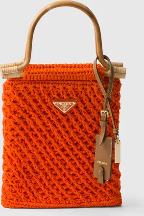 Prada Mini cotton crochet handbag