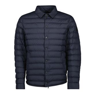 Moncler Down Jackets, male, Blue, Size: S Bourdon Down Jacket