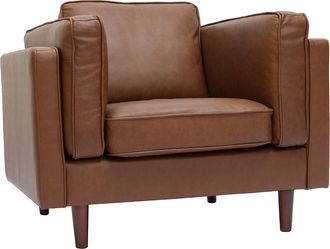 Miliboo Sill&oacute;n De Piel De B&uacute;falo Vintage Marr&oacute;n Bradley