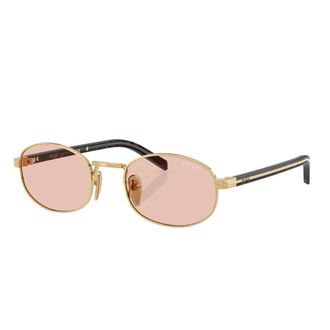 Prada Sunglasses, unisex, Yellow, Size: 52 MM Sunglasses with the iconic metal plaque