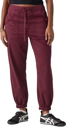 Levi's Essential Joggers Womens Merlot Mid Rise Drawstring Waist PALL39