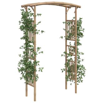 Berkfield Home Rose Arch Bamboo 118x40x187 cm in Tan | Size: 118 x 40 x 187 cm