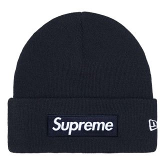 SUPREME FW25 New Era Bo Logo Beanie Navy FW25BN5-NAVY