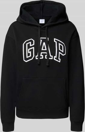 GAP Hoodie mit Logo und K&auml;nguru-Tasche in Black, Gr&ouml;&szlig;e XS