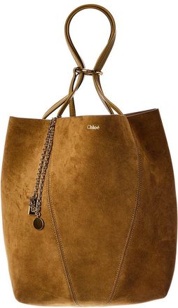 Chloé Spin Suede & Leather Shopping Tote