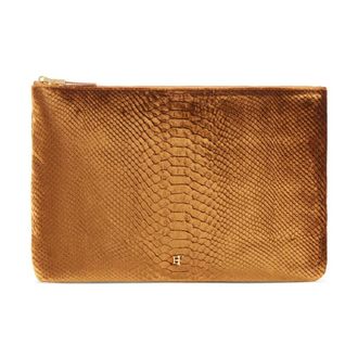 Elisabetta Franchi Tassen, Dames, Geel, ONE Size, Fluwelen Avondtas