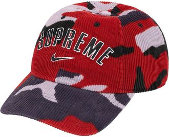 SUPREME x Nike Arc Corduroy 6-Panel Cap Red Camo DM9048-689