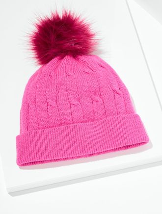 Talbots Soft Cable Knit Beanie - Very Berry - 001 Talbots