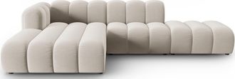 MICADONI 5-Sitzer Design Modul Ecksofa Lupine mit Eckteil links - Samtbezug