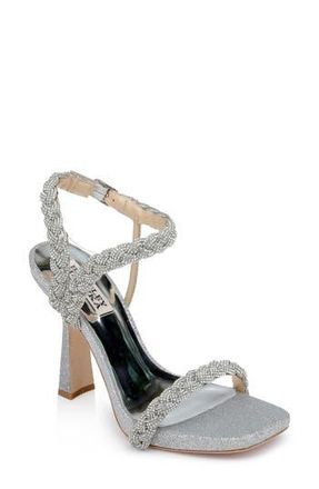 Badgley Mischka Fennel Ankle Strap Sandal in Silver at Nordstrom Rack, Size 5.5