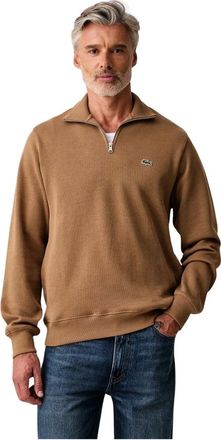 Lacoste Felpa con zip e collo alto - - Sweatshirts & Hoodies - Uomo - Marrone - XL