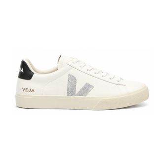 Veja Campo Leren Sneakers - Heren - Schoenen - Wit - Maat: 43 1/2 EU Katoen
