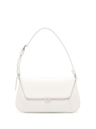 Amina Muaddi White Ami mini leather shoulder bag