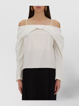 Nina Ricci strap detail off-shoulder shirt
