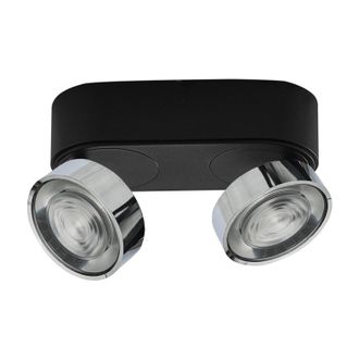 Rossini Illuminazione Applique/plafoniera Led Serie Hole 13w 3000k Cri90 Nero/cromo - Illuminazione Interni Alta Efficienza - Rossini Illuminazione