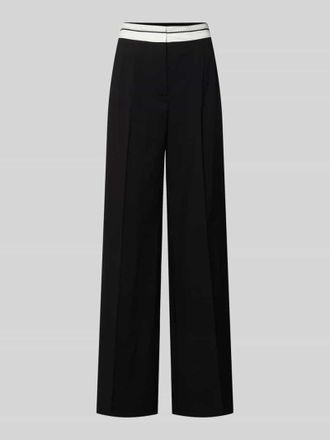 Jake*s Casual Wide Leg Stoffhose mit Bundfalten in Black, Gr&ouml;&szlig;e 40