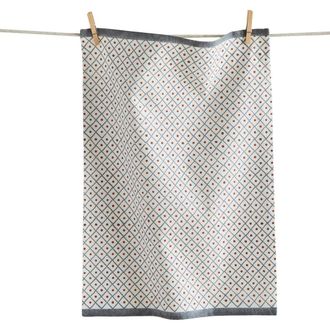 Tag Dots Block Print Dishtowel Blue Multi Cotton Everyday at Nordstrom