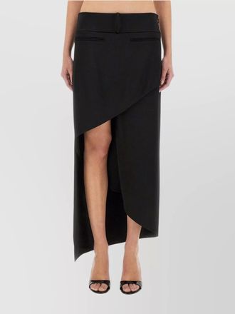 Courr&egrave;ges heritage infinity maxi length asymmetric hem skirt