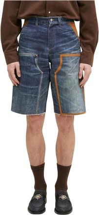Andersson Bell Trompe LOeil Double Knee Denim Shorts - Heren - Denim shorts - Blauw - W26 - Denim - Korte Broeken