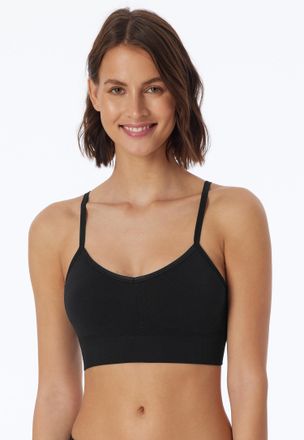 Schiesser Bustier SCHIESSER Casual Seamless, Damen, Gr. XXL, N-Gr, schwarz, Microtouch, Obermaterial: 95% Polyamid, 5% Elasthan, BHs Bustier, ohne st&ouml;rende Seit