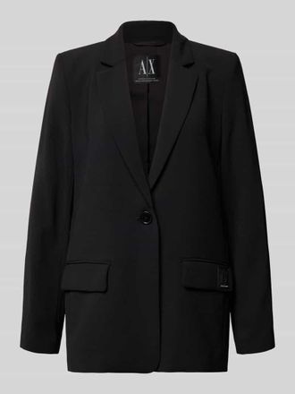 A|X Armani Exchange Relaxed Fit Blazer mit Reverskragen in Black, Gr&ouml;&szlig;e 34